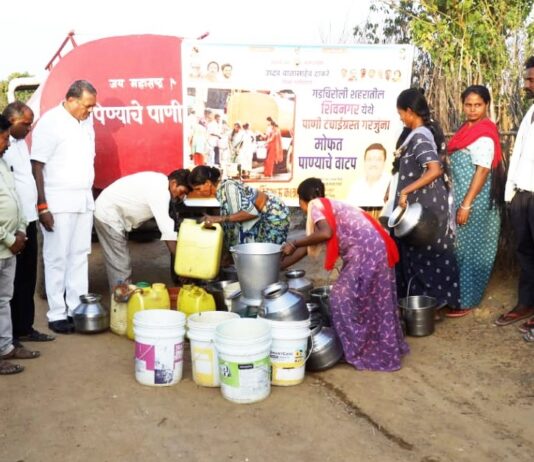 गडचिरोलीतील शिवनगरवासियांना टँकरने पाणीपुरवठा
