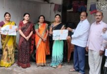 भाजप महिला आघाडीच्या वतीने घरोघरी महाजनसंपर्क अभियान