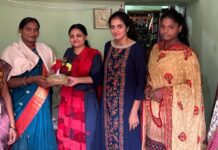 भाजप महिला मोर्चाच्या वतीने शहरातील गर्भवती महिलांचा सन्मान