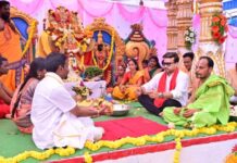 सिरोंचातील बालाजी मंदिरात श्रीमाता गोदादेवी व श्रीरंगनाथ स्वामी कल्याण महोत्सव