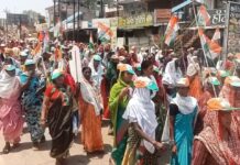 महाआघाडीच्या प्रचाररॅलीने वेधले लक्ष, भर उन्हात फिरले प्रमुख मार्गाने