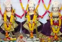 आमगावच्या पुरातन राम मंदिरात तेवताहेत नऊ दिवसांपासून १८३ अखंड ज्योतिकलश