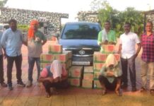 वाहनातून सुरू असलेली देशी-विदेशी दारूच्या 50 पेट्यांची वाहतूक रोखली