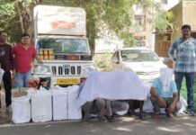 ठाणेगावात पोहोचण्याआधीच एलसीबीच्या पथकाने पकडला १८ लाखांचा सुगंधी तंबाखू