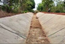 अबब ! कालव्याच्या कामाला महिनाभरात पडल्या भेगा, लायनिंगचे काम निकृष्ट