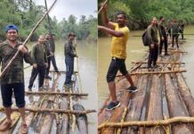 तुडूंब भरलेल्या नदीपात्रातूनही सुरू होती मौल्यवान सागवानाची तेलंगणात तस्करी