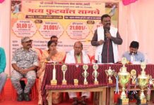 आष्टीकरांना चढणार फुटबॉलचा ज्वर, मा.खा.अशोक नेते यांनी केले उद्घाटन