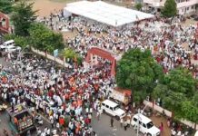 आ.कृष्णा गजबेंच्या नामांकन रॅलीला अभूतपूर्व गर्दीसह उत्सवाचे स्वरूप