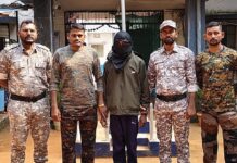 पर्लकोटा नदीच्या पुलाजवळ स्फोटके पेरणाऱ्याला पोलिसांकडून अटक