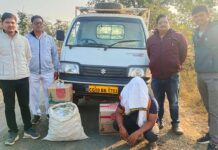 राज्य उत्पादन शुल्क विभागाने पकडले देशी-विदेशी दारूचे वाहन