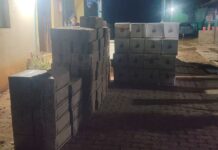 मालवाहू वाहनातून आलेली 14 लाखांची विदेशी दारू जप्त, एलसीबीची कारवाई