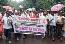 ‘मलेरिया गो-पालकमंत्री दो’ म्हणत काँग्रेसने वाजवल्या थाळ्या