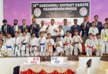 जिल्हा कराटे असोसिएशनतर्फे जिल्हास्तरीय अजिंक्यपद स्पर्धा