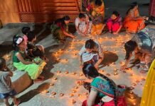 दीपोत्सवाने उजळून निघाले आलापल्लीतील श्रीराम मंदिर