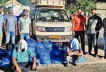 अहेरी पोलिसांनी पकडले दारूच्या पेट्यांनी भरलेले वाहन