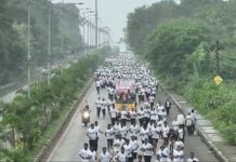 सरदार पटेल यांच्या 150 व्या जयंतीनिमित्त पोलिसांची मॅरेथॉन