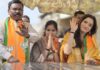 अभिनेत्री अंकिता लोखंडेसह भाजप उमेदवारांचा गडचिरोलीत रोड-शो