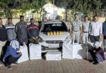 सुगंधित तंबाखू पोहोचविणाऱ्या कारला अहेरी पोलिसांनी पकडले