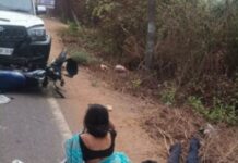 स्कॅार्पिओच्या धडकेत दुचाकीस्वार पती ठार, पत्नी गंभीर जखमी