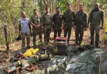बिनागुंडाच्या जंगलात सापडला माओवाद्यांचा शस्त्रांचा कारखाना