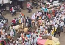 धानाचा बोनस, स्मार्ट मीटरसह विविध मुद्द्यांसाठी शेतकरी रस्त्यावर