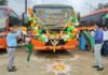 गडचिरोलीत दाखल नवीन बसेस लोकार्पणानंतर प्रवासी सेवेत रूजू